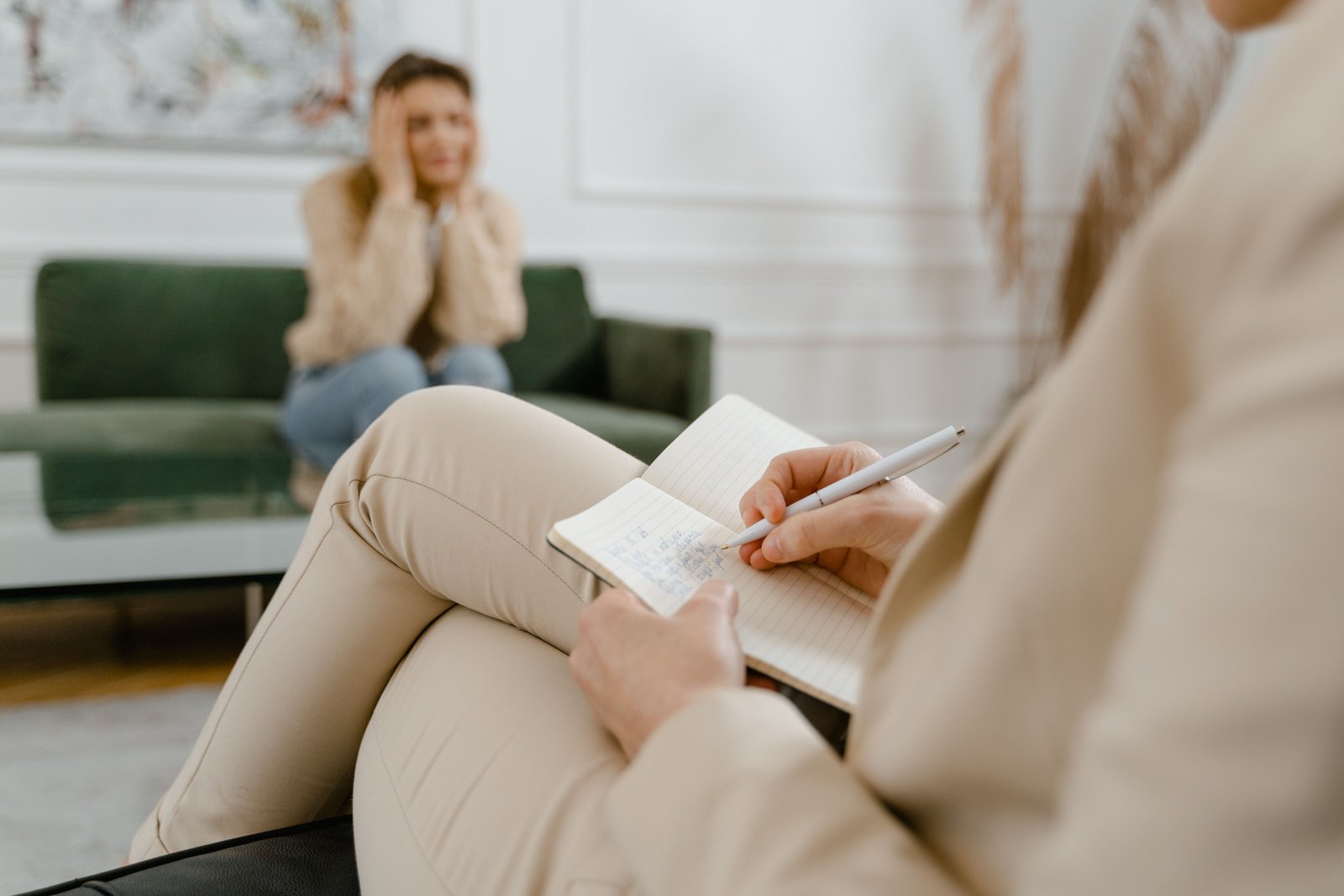 Calm therapy office space